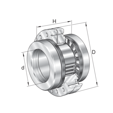 Needle roller/axial cylindrical roller bearing with inner ring Double direction Series: ZARF